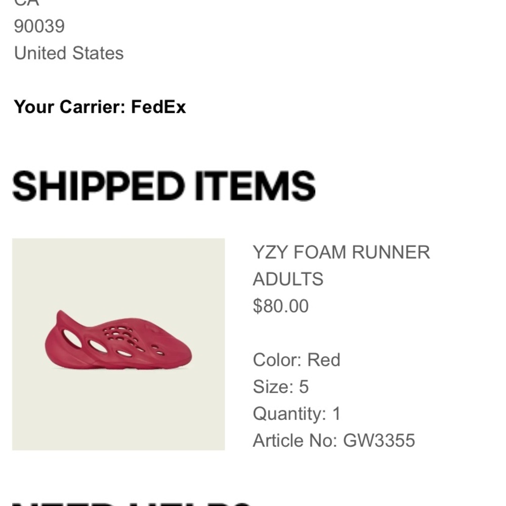 BRAND NEW YEEZY FOAM RUNNERS IN SIZE 5 MEN